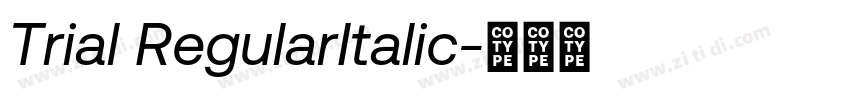 Trial RegularItalic字体转换